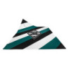 Borussia Mönchengladbach Fleecedecke - Streifen -  Kuscheldecke schwarz-weiß-grün Decke BMG