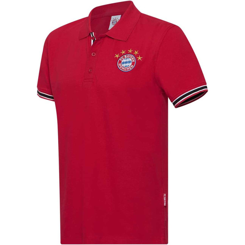 FC Bayern München Poloshirt - 5 Sterne - rot | Polo Shirt Größe S | FCB