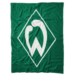 SV Werder Bremen Fleecedecke - Raute - grün | Decke | 150 x 200 cm | Kuscheldecke | SVW