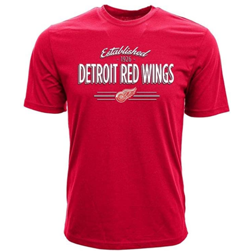 Levelwear NHL Detroit Red Wings T-Shirt - Crowned  - rot Shirt - Gr. L bis XXL