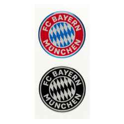 FC Bayern München Autoaufkleber 2er Set - 3D Logo - rot/schwarz Sticker Aufkleber FCB