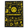 Borussia Dortmund Hausaufgabenheft - Grafitti - schwarz Schulheft A5 Heft BVB 09