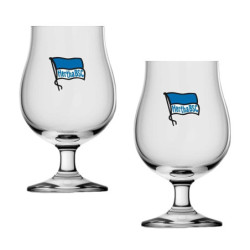 Hertha BSC Berlin Biertulpe Logo 2er-Set | Bierglas | Glas | Pilstulpe | HBSCB