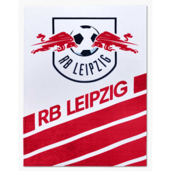 RB Leipzig Fleecedecke - Stripe - rot-weiß | Kuscheldecke | Decke | RBL