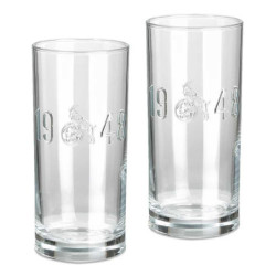 1. FC Köln Trinkglas - Relief - 2er-Set Wasserglas Glas Longdrinkglas