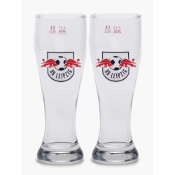 RB Leipzig Weißbierglas 2er Set - Logo - Glas Bierglas Weizenbierglas RBL