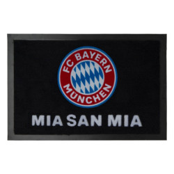 FC Bayern München Fan Fußmatte - Mia San Mia - schwarz Matte Logo Fußabtreter FCB