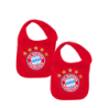 FC Bayern München Baby Lätzchen 2er Set - 5 Sterne - rot Babylätzchen FCB