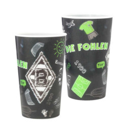 Borussia Mönchengladbach Trinkbecher 2er Set | Kritzel Becher mit 3D Wackeloptik BMG