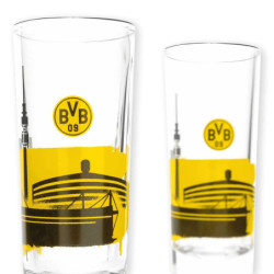 Borussia Dortmund Schnapsglas - Skyline - 2er-Set Glas BVB 09