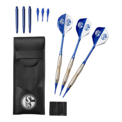 FC Schalke 04 Soft Dart-Set - Dartpfeile mit Etui und Flights Softdarts Dart Pfeile S04