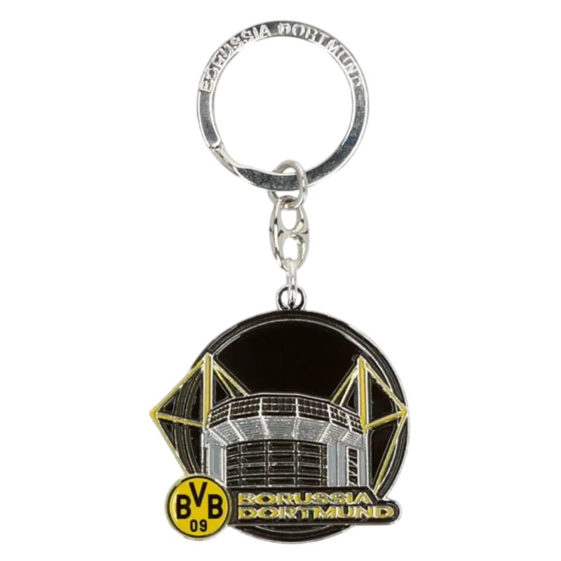 Borussia Dortmund Schlüsselanhänger - Stadion - schwarzgelb | Metall | Anhänger | BVB 09