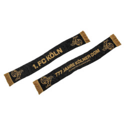 1. FC Köln Premiumschal - Ausweichtrikot -  schwarz/gold | Schal  | Fanschal | Strickschal