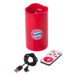 FC Bayern München - LED Echtwachskerze - FCB Kerze mit Fernbedienung