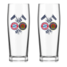 FC Bayern München Halbeglas - Doppellogo - 2er Set | Glas | 0.5 l Bierglas FCB