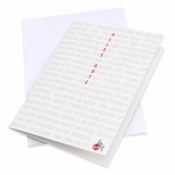 1. FC Köln Grußkarte -  Alles Gute - weiß Schriftzüge Karte Glückwunschkarte Klappkarte