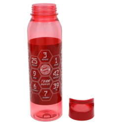 FC Bayern München Trinkflasche - Signature - 2024/25 rot/transparent Tritan Flasche Unterschriften FCB