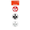 1. FC Kaiserslautern Sticker 3er Set - Logo rot-schwarz-silber - Aufkleber FCK