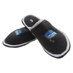 Hertha BSC Berlin Pantoffeln - Logo - grau Filzpantoffel Hausschuhe Schuhe