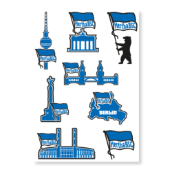 Hertha BSC Berlin Aufkleberkarte - Sehenswürdigkeiten - Sticker Aufkleber HBSCB
