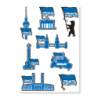 Hertha BSC Berlin Aufkleberkarte - Sehenswürdigkeiten - Sticker Aufkleber HBSCB