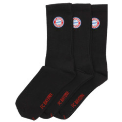 FC Bayern München Crew Socken 3er Set schwarz Gr. 35-38 | 39-42 |43-46
