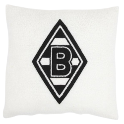 Borussia Mönchengladbach Kissen - Schaf -  45 x 45 cm weiß Sherpa Dekokissen BMG