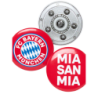FC Bayern München Button 3er Set - Logo + Meisterschale + Mia San Mia - Anstecker Pin FCB
