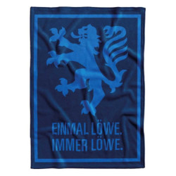 Eintracht Braunschweig Kuscheldeckel - Einmal Löwe - blau Fleecedecke  150 x 200 cm Decke BTSV