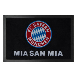 FC Bayern München Fan Fußmatte - Mia San Mia - schwarz Matte Logo Fußabtreter FCB