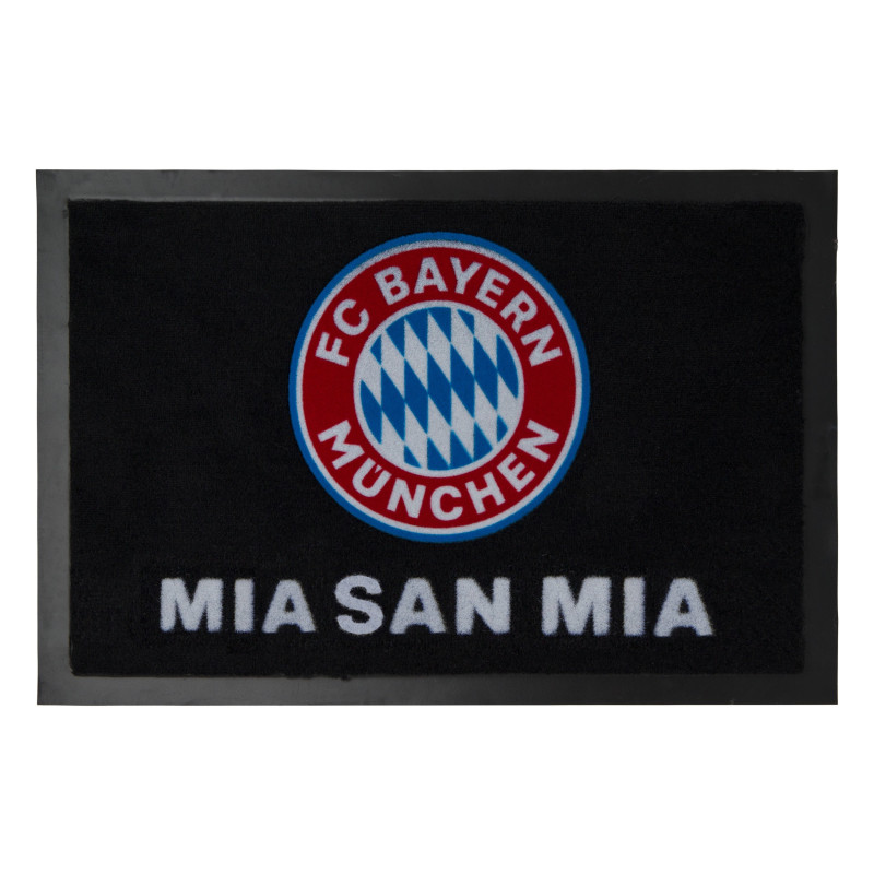 FC Bayern München Fan Fußmatte - Mia San Mia - schwarz Matte Logo Fußabtreter FCB