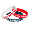 FC Bayern München Silikon Armband 3er Set rot-blau-weiß Band wristband FCB