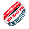 FC Bayern München Silikon Armband 3er Set rot-blau-weiß Band wristband FCB