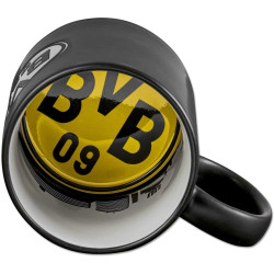 Borussia Dortmund Tasse - Skyline innen - schwarz Kaffeetasse BVB 09
