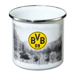 Borussia Dortmund Tasse - Emaille - Kaffeetasse , Mug BVB 09