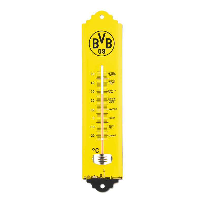 Borussia Dortmund Thermometer Innen und Außen Wandthermometer BVB 09