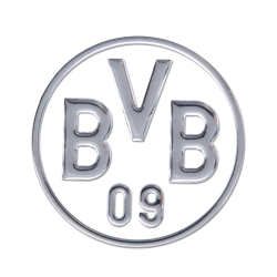 Borussia Dortmund 3D Autoaufkleber silber Aufkleber Sticker BVB 09