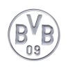 Borussia Dortmund 3D Autoaufkleber silber Aufkleber Sticker BVB 09