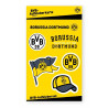 Borussia Dortmund Aufkleberkarte - Retro - 6er Set Aufkleber Sticker BVB 09