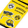 Borussia Dortmund Aufkleberkarte - Retro - 6er Set Aufkleber Sticker BVB 09