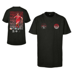 FC Bayern München Kinder T-Shirt Schriftzüge - Thomas Müller - Größe 128 schwarz Shirt FCB
