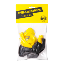 Borussia Dortmund Luftballons 10er-Set Ballon schwarz-gelb Logo BVB 09