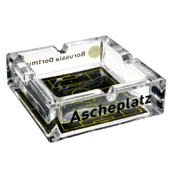 Borussia Dortmund Aschenbecher - Ascheplatz - Glas Ascher, Ashtray BVB 09