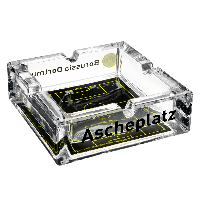 Borussia Dortmund Aschenbecher - Ascheplatz - Glas Ascher, Ashtray BVB 09