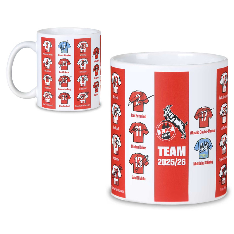 1. FC Köln Tasse Unterschriften 2025/2026 | Kaffeetasse