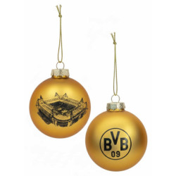 Borussia Dortmund Weihnachtskugel - Stadion & Logo - Christbaumkugel | BVB 09