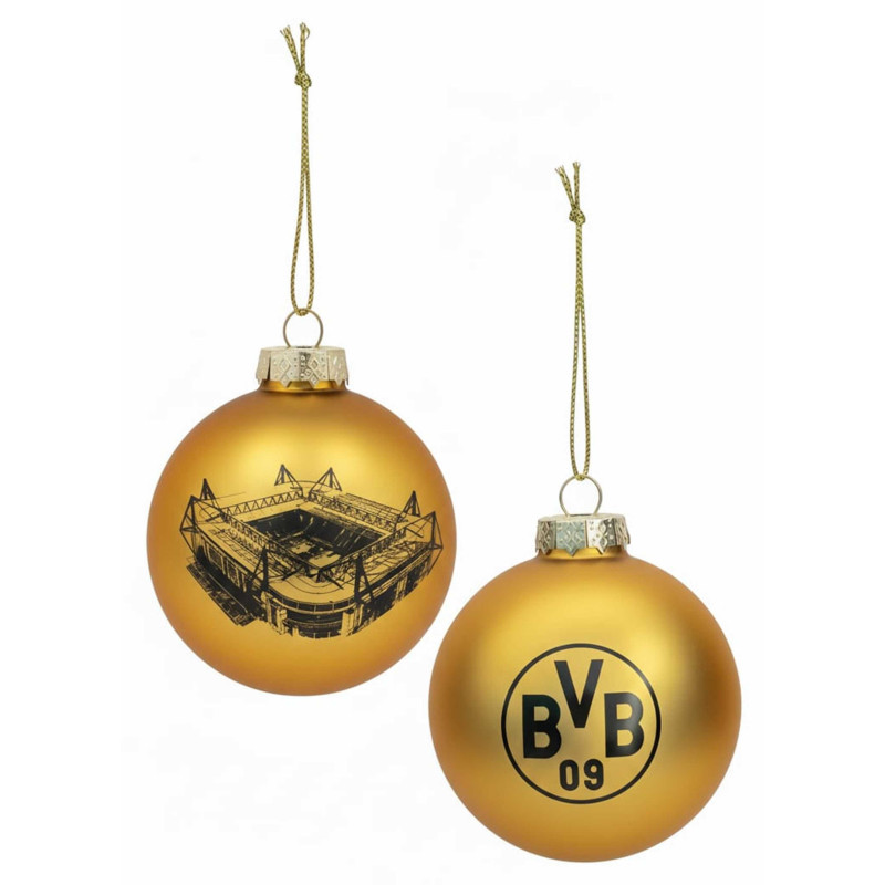 Borussia Dortmund Weihnachtskugel - Stadion & Logo - Christbaumkugel | BVB 09