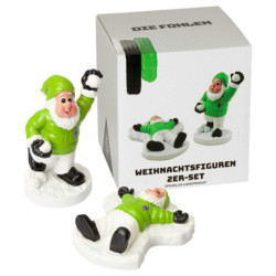 Borussia Mönchengladbach Weihnachtsfiguren 2er-Set Weihnachtsmänner Wichtel BMG