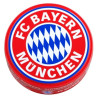 FC Bayern München Bonbons in dekorativer Metalldose, Kirsch- und Eisbonbongeschmack 200g Hartkaramelle FCB