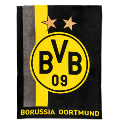 Borussia Dortmund Fleecedecke mit Streifenmuster Decke Kuscheldecke